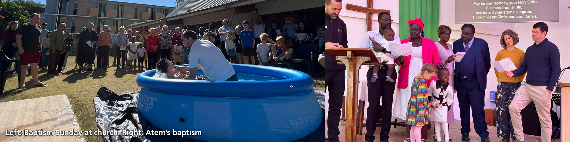 Two very different baptism services in Alice